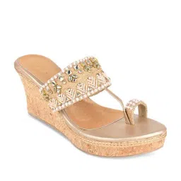 Rocia by Regal Women's Rose Gold Toe Ring Wedges-picture-20