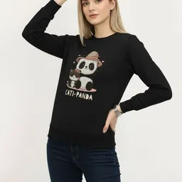 Calm Down Women Printed Sweatshirt image 3