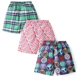 Babyhug Marvel Cotton Knit With Avengers Print Boxers Pack of 3 - Multicolour-picture-28