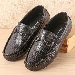 Pine Kids Slip OnLoafer Shoes -Black-picture-25