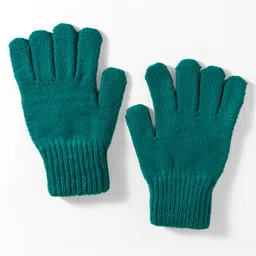 Model Knitted Solid Gloves - Mint-picture-17