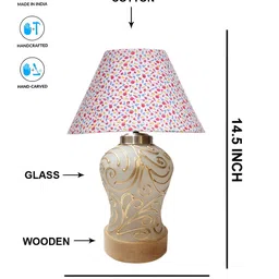 Aura Multicoloured Glass Traditional Abstract Shaped Table Lamp image 4