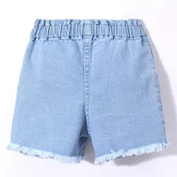 Mark & Mia Above Knee Length Denim Solid Color Shorts - Light Blue image 2