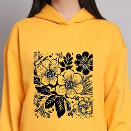 SZN Women Printed Hooded Sweatshirt image 3