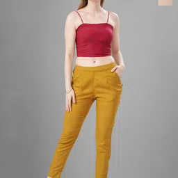 T19 Women Pack of 2 Relaxed Straight Fit Chinos Trousers-picture-31