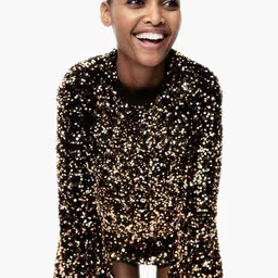 H&M Women Sequined A-Line Dress-picture-42