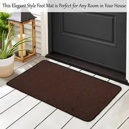 Kuber Industries Blue & Brown 6 Pieces Microfibre Anti Slip Doormats image 2