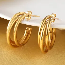 DressBerry Circular Half Hoop Earrings-picture-23