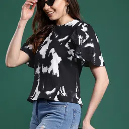 DressBerry Print Flared Sleeve Top-image-49