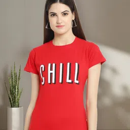 Tromko Women Pack of 3 Typography Printed Round Neck Cotton T-shirts image 5