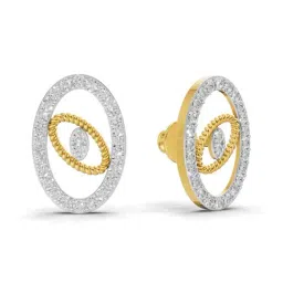 SPARQ Lab Grown Diamond 925 Sterling Silver Yellow Gold Earrings for Women image 2