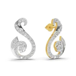 SPARQ Lab Grown Diamond 925 Sterling Silver Yellow Gold Earrings for Women image 2