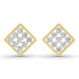 SPARQ Lab Grown Diamond 925 Sterling Silver Yellow Gold Earrings for Women image 3