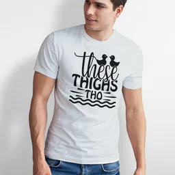 Seekbuylove Typography Printed Round Neck Pure Cotton Bio Finish T-shirt image 2