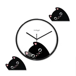 Random Multicolor Plastic Round Wall Clock image 4