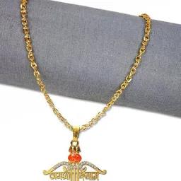 Utkarsh Gold-Plated Geometric Pendants with Chains image 2