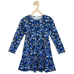 Peter England Kids Blue Printed Full Sleeves Dress-picture-13