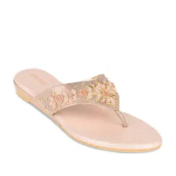 Rocia by Regal Women's Rose Gold Thong Sandals-picture-10