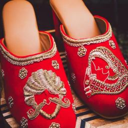 NR by Nidhi Rathi Women's Red Mule Shoes-picture-43