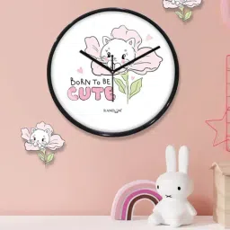 Random Multicolor Plastic Round Wall Clock-picture-22