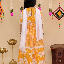 Aj DEZInES Girls Printed Ready to Wear Lehenga & Blouse With Dupatta image 5