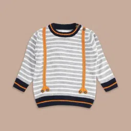 Pantaloons Baby Grey Printed Full Sleeves Sweater-image-18