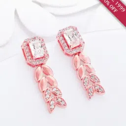 GIVA 92.5 Sterling Silver Anushka Sharma Rose Gold Braided Earrings for Women-picture-15