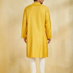 Fabindia Men Flared Sleeves Thread Work Kurta image 5