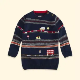 Pantaloons Baby Navy Printed Full Sleeves Sweater-picture-40