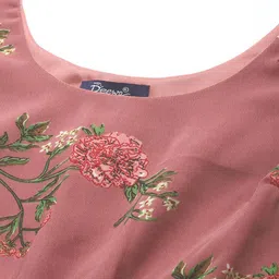 Deewa Women Floral Print Flared Sleeve Georgette A-Line Maxi Dress image 4