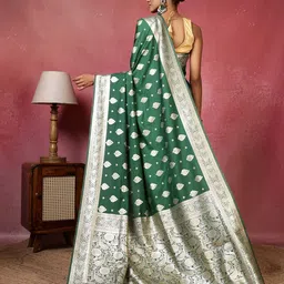 Meena Bazaar Woven Design Zari Saree image 2