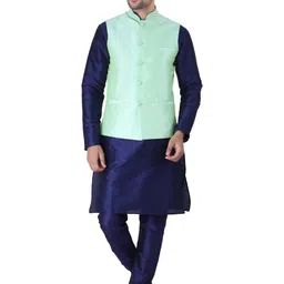 JEXI Men Regular Pure Silk Kurta with Churidar-picture-36