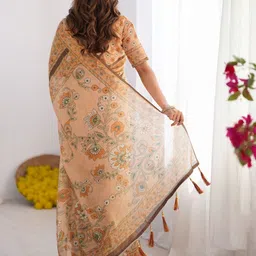 MAHARANI COUTURE Floral Pure Cotton Banarasi Saree image 3