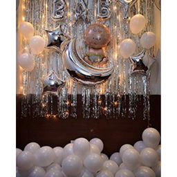 Bubble Trouble Baby Shower Silver Decoration Kit - Pack of 40-picture-39