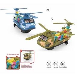 Sanjary Battery Operated Transparent Gear Transporter Helicopter Airplane Vehicle Toy for Kids with Lights, Music and Bump & Go Mode  -Color & Design May Vary-picture-41