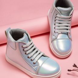 Toothless Metallic Designed Lace Up Boots - Pista Green-picture-15