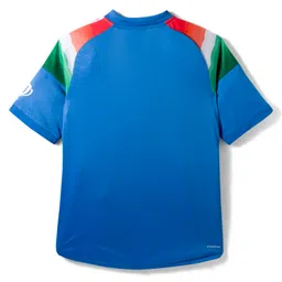Adidas Kids Knit Raglan Sleeves Indian Team Jersey T-Shirt - Aqua Blue image 3