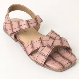 Babyoye Sandals with Velcro Closure - Light Pink image 3