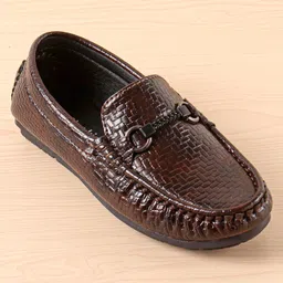 Pine Kids Slip OnLoafer Shoes -Brown image 3