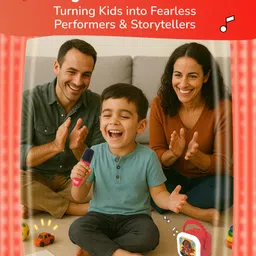 WonderBuddy StoryBox Mini, 200+ Stories & Rhymes Preloaded, Karaoke Mic for Singing, RGB Lights, Kids Speaker, Musical Toy, Best Gift image 3