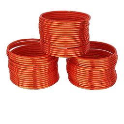 T4 JEWELS Set Of 48 Metal Glossy Finish Bangles-picture-0