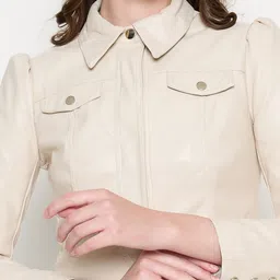 Madame Women Checked without Crop Biker Jacket image 2