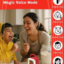 WonderBuddy StoryBox Mini, 200+ Stories & Rhymes Preloaded, Karaoke Mic for Singing, RGB Lights, Kids Speaker, Musical Toy, Best Gift image 4