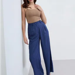 Styli Women Wide Leg High-Rise Pleated Trousers-picture-31
