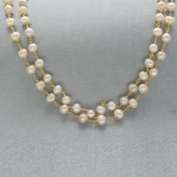 Sri Jagdamba Pearls White Lipika 2 Line Princess Necklace for Women-picture-46