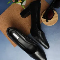 Elle Women's Black Casual Pumps-image-29