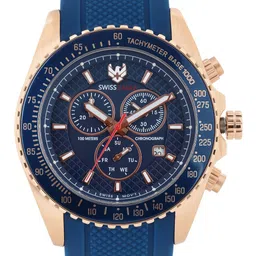 Swiss Eagle Men Blue Dial Chronograph Watch SE-9078RS-RG-02-image-1