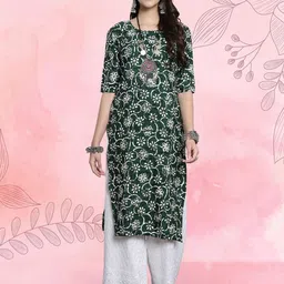 Ethnic basket Women Pack Of 2 Multicoloured Crepe Kurtas image 2