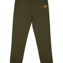 Peter England Kids Olive Solid Joggers-image-60
