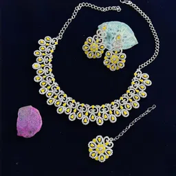 VATSALYA creation Alloy Gold- plated Yellow Jewellery Set-picture-39